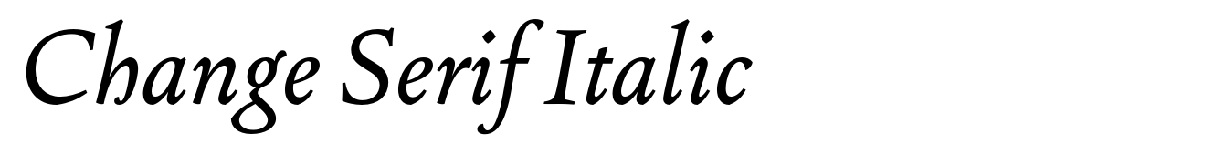 Change Serif Italic